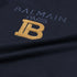 Balmain Towel Embroidered Navy Sweatshirt